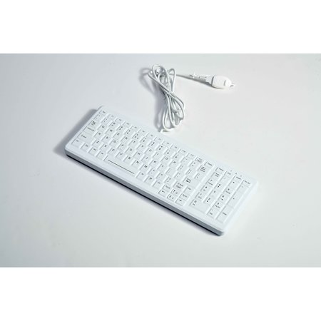 TG3 ELECTRONICS Medical, Cleanable, Sealed Keyboard w/ 103 Keys. White Rubber, Green KBA-CK103S-WNUG-US
